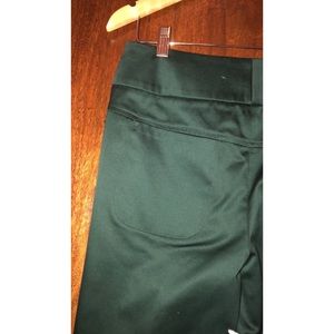 Lita Mortari Women’s Pants Straight Leg Stretchy Emerald Green Cotton 6